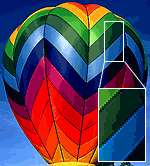 balloon at 64 colors showing banding