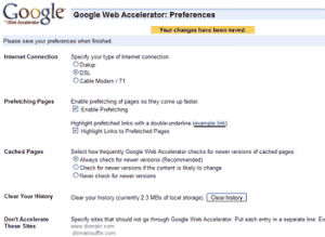 google web accelerator preferences