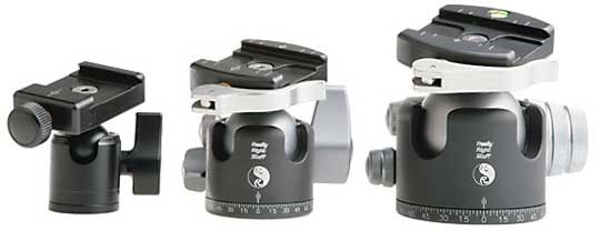 really right stuff bh-55 pro, BH-40, and BH-25