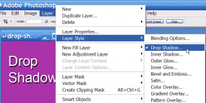 drop shadow menu photoshop