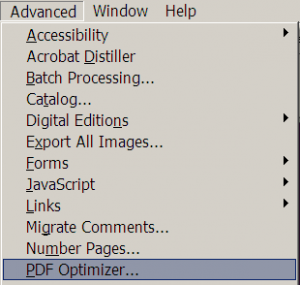 PDF Optimizer in Acrobat Pro