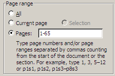 Print Page Range in Acrobat Pro