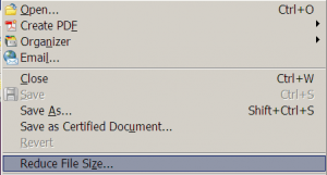 reduce file size in Acrobat Pro