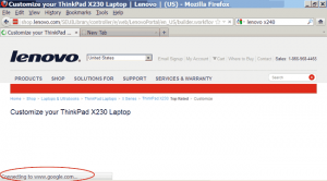 lenovo.com waiting for Google