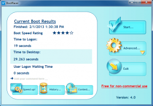 boot time for toshiba NB525 4GB with Windows 7 Pro