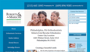 philadelphiaorthodontists.com after redesign cirka Nov. 2014