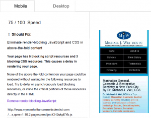 mymanhattancosmeticdentist.com after mod_pagespeed 2 mobile