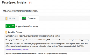 W3 Total Cache Pagespeed Results