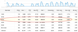 Account View of Age Range Performance