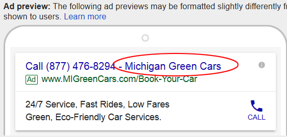 PPC Ad Text Before More Specific Location