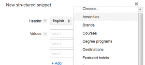PPC Add Structured Snippets