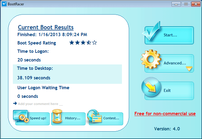 boot time of toshiba NB525 1GB Windows 7 Starter