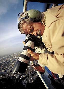 yann arthus-bertrand aloft with canon is lens