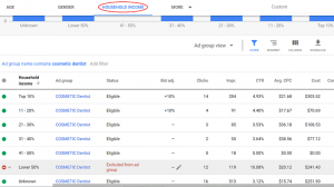 household income in google ads