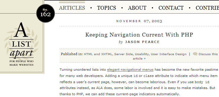 alistapart.com current page example CSS